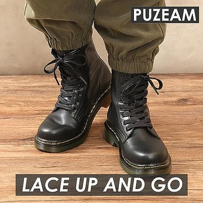 Puzeam 2 Pairs Flat Waxed Cotton Shoelaces for Boots & Casual Shoes,  Replacement Leather Boot Shoestrings, 1/4 (7mm) Wide Premium and Durable  Laces for Hiking and Work Boots (Black 63) - Yahoo Shopping