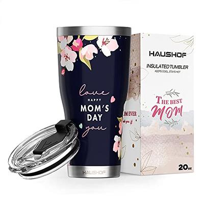 Best Mom Ever Gift - 20 oz Skinny Stainless Steel Insulated Tumbler  Engraved Travel Coffee Mug Gift for Mom, om Birthday, Christmas, Mother's  Day Gift with Straw