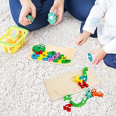 Wooden Toy Wiggle Animals for Kids to Paint and Play: Snake