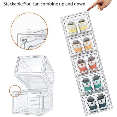 AVGXC Clear Plastic Stackable Shoe Storage Boxes,12 Pack Shoe Boxes for  Storage and Organization, Shoe Boxes Clear Plastic with Stackable Design -  Yahoo Shopping