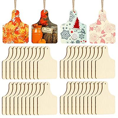 40 Pieces Natural Wooden Cow Ear Tags Fall Unfinished Rustic Hanging Cow  Cutouts Blank Wooden Labels Farmhouse Wood DIY Tags with Ropes for  Thanksgiving Christmas Wedding Birthday Party Decoration - Yahoo Shopping