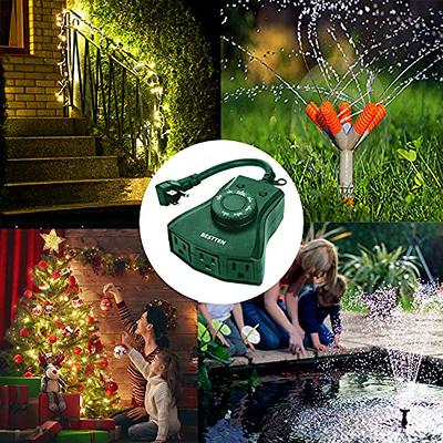 BN-LINK Outdoor 24-Hour Water Resistant Photoelectric Countdown Timer Photocell Light Sensor (2, 4, 6 or 8 Hours Countdown Mode)