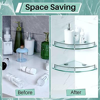 Stainless Steel Free Punch Bathroom Wall Shelf Shampoo Body Wash