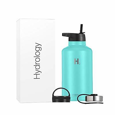 H2 HYDROLOGY Water Bottle - 18 oz, 22 oz, 32 oz, 40 oz, or 64 oz with 3  LIDS Double Wall Vacuum Insulated Stainless Steel Wide Mouth Sports Hot &  Cold Thermos (64 oz, Aquamarine) - Yahoo Shopping