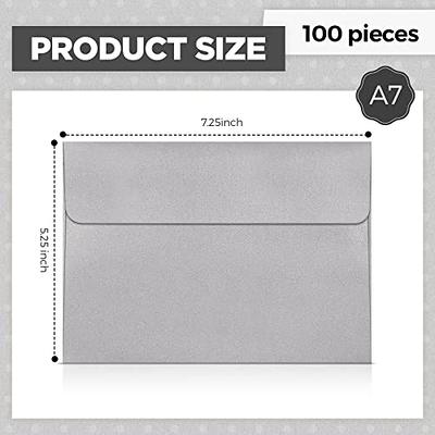 A7 Printable White Envelopes 5x7 100 Pack - Quick Self Seal,for 5x7 Cards| Perfect for Weddings, Invitations, Photos, Graduation, Baby Shower| 5.25 x