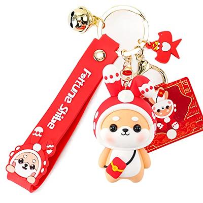 BEXOA Cute keychain Kawaii Anime Keychains Accessories, Shiba Inu Handbag  Charms Car Cartoon Key Chain for Girl Women