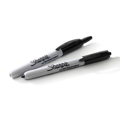 Sharpie Retractable Permanent Markers, Fine Point, Black, 2 Count - Yahoo  Shopping