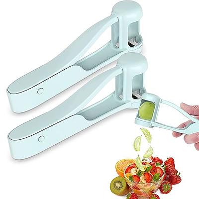 1pc, Stainless Steel Strawberry Slicer, Red Stainless Steel Strawberry  Huller Stem Remover, Creative Cherry Pitter, Stainless Steel Blade Kitchen  Tools, Kitchen Gadgets