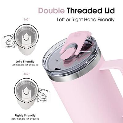 Thermos cup Coffee Thermos Bottle Coffee mugstainless steel cup Vacuum  insulated cup Keep Drinks Hot or Cold (Pink)