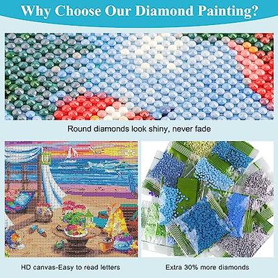  Diamond Painting Kits for Adults, 5D Full Drill Beach