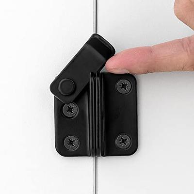 INIRET 2 Packs Flip Latches，1.81” x 1.77”Black Stainless Steel