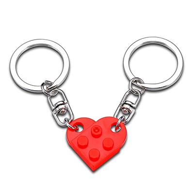 Valentine Couple Keychain Heart Shape Cute Matching Keychains