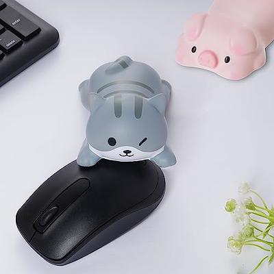 Cute Pink Keyboard and Mouse Wrist Rest Support Set, Anime Kawaii Desk  Accessories, 3D with Ergonomic Gel Mouse pad and Keyboard pad, Easy Typing