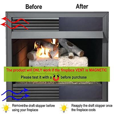 Neattec Magnetic Fireplace Draft Stopper - Fireplace Cover to Block Cold  Air from Vent to Prevent Heat