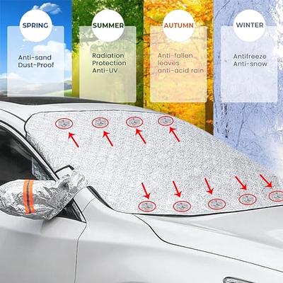 Dracoplex Windshield Cover, SnowShield Magnetic Car Anti Freeze Cover,  Premium 4 Layers Protection for Snow, Ice, UV, Frost Wiper & Mirror Covers,  for Cars SUV, Truck (9 Magnets, 2*Large（160*116cm）) - Yahoo Shopping