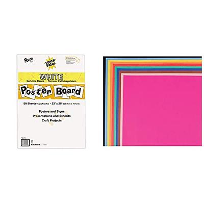 Pacon Four-Ply Poster Board, White - 22 x 28 - Pack of 25