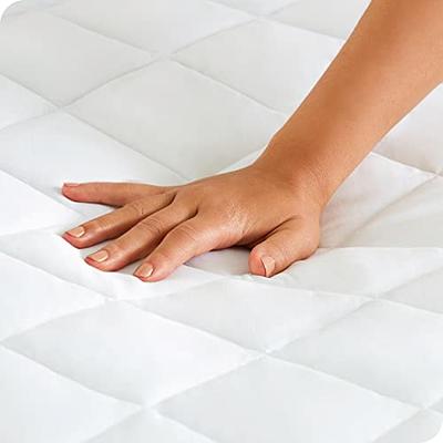 Utopia Bedding Quilted Fitted Mattress Topper Stretches Up to 15 Inches  Deep
