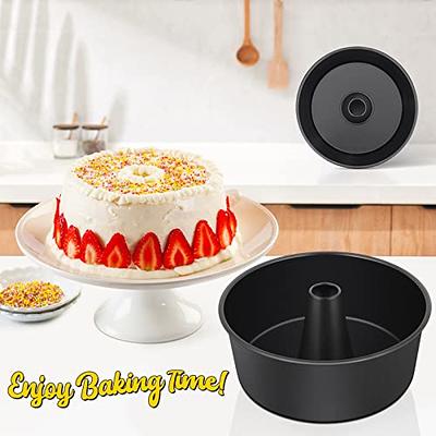 E-far Angel Food Cake Pan, 10-Inch Non-stick Tube Pan for Baking Pound  Chiffon Cake, One-piece Design, Easy Release & Clean - Yahoo Shopping