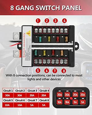 ALAVENTE Universal 8 Gang Switch Panel Automatic Dimmable