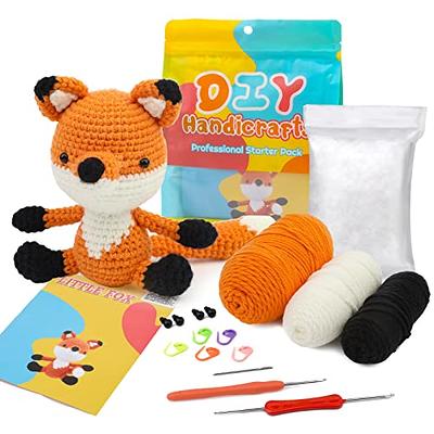 UzecPk Beginner Crochet Kit, Crochet Animal Kit with Yarn