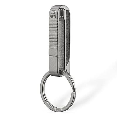 G · PEH Keychains for Men Belt Clip Key Holder Detachable Keyring Belt Key Chain Stainless Steel+Leather
