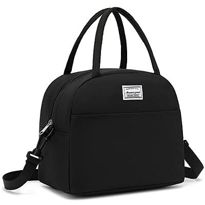 Insulated Lunch Box - Durable Insulated Lunch Bag Reusable Adults Tote Bag Lunch  Box For Adult Men Women (Black) 