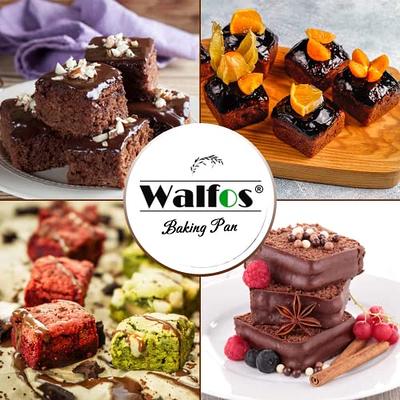 Walfos Silicone Mini Loaf pan, 12 Cavities Mini Bread Pan Brownie Pan, Food  Grade & Non-stick, Ideal For Mini Bread, Brownie, Cornbread, Cheesecake 