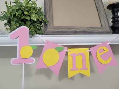 Lemon Monthly Photo Banner, Lemonade Theme Birthday Party