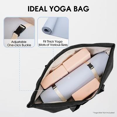 ELENTURE Yoga Mat Bag for Women & Men,Travel Yoga Gym Bag for 1/4 1/3  Thick Exercise Yoga Mat, Full-Zip Yoga Mat Carrier Bag for Class workout  Park with Pockets and Adjustable Strap 