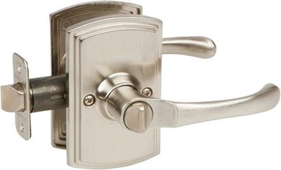 RELIABILT Baron Satin Nickel Interior/Exterior Dummy Door Knob in