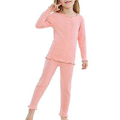 American Trends Baby Girl Thermal Underwear Kids Toddler Base Layer 2pcs  Set Girl's Long Johs Sleepwear Pajamas Light Pink X-Large (110) /4T-5T -  Yahoo Shopping