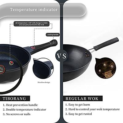 11 Deep Frypan 5 Qt Wok  Aluminum Body Non-Stick Ceramic Coating