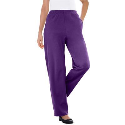 Plus Size Women's 7-Day Knit Ribbed Straight Leg Pant by Woman Within in  Radiant Purple (Size 6X) - Yahoo Shopping