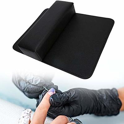  Nail Arm Rest for Acrylic Nail Hand Rest for Toenails Feet Rest  Nail Table Manicure Armrest Cushion Nail Feet Rest Pillow Microfiber  Leather Nail Stand for Nail Detachable Tech Use(Black) 