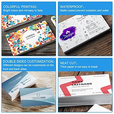 Custom Business Cards Customize Personalized Printable with Logo Picture for Small Business Women Men Waterproof Front and Back Cleaning 100 200 500