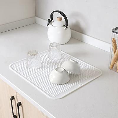 Silicone Dish Drying Mat, Flexible Rubber Dish Draining Mat Eco-friendly  Heat Resistant Silicone pad Foldable Sink Mats Counter Top Mat for Dishes