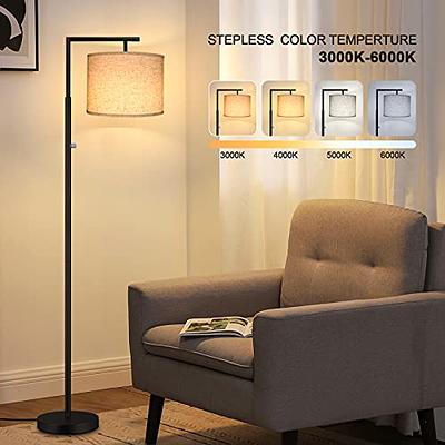 Gergo Floor Lamp, Remote Control with 4 Color Temperatures, LED Torchiere Floor Lamp with Adjustable Reading Lamp for Bedroom