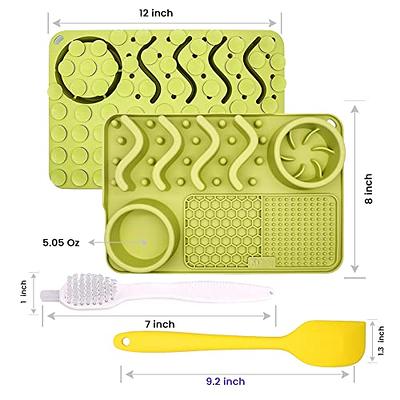 Zilly Slow Feeder Dog Food Mat, Lick Mat for Medium Large Dogs - Slow Feeder Bowl, (Mint Green)