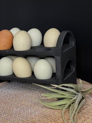 Egg Holder For Refrigerator, Deviled Egg Tray Carrier With Lid Fridge Egg  Dispenser Egg Storage Stackable Plastic Egg Containers, 24 Egg Box - Temu