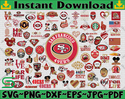 San Francisco 49ers logo, bundle logo, svg, png, eps, dxf 2