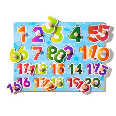 Wooden Puzzles for Toddlers 1-3, 6 Pack Peg Puzzles with Wire