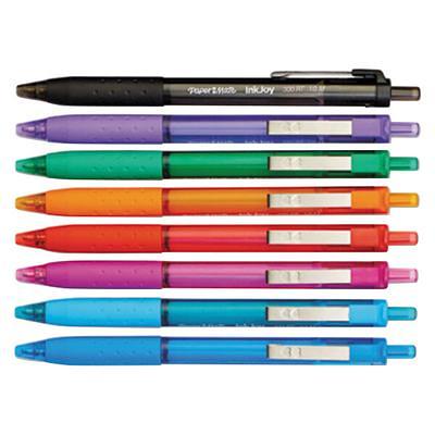 Paper Mate 1951396 InkJoy 100 RT Assorted Ink with Assorted Barrel Colors  1mm Retractable Ballpoint Pen - 20/Pack