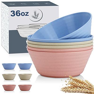 Numkey Set of 4 Wheat Straw Bowls 60 oz, Unbreakable Large Cereal Bowls,  Oversized Lightweight Bowl Dishwasher & Microwave Safe Cereal Bowl Set For