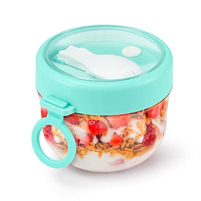 Suli Overnight Oats Container with Lid and Spoon, Recipe, 16 oz Glass  Overnight Oats Jars, Wide Mouth Airtight Mason Jars, Milk Vegetable and  Fruit