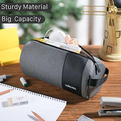 Della Gao Big Capacity Pencil Case, Multifunctional Pencil Pouch with  Handheld Unisex Nylon Storage Pen Bag Roomy Office Stationery Organizer for  Men