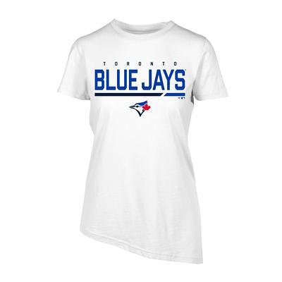 Women's Toronto Blue Jays WEAR by Erin Andrews White Front Tie T-Shirt