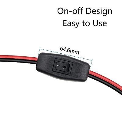  Ninth-City Cigarette Lighter Extension Cord 12V/24V Car Charger  Cable Male Plug to Female Socket with 15A Fuse and LED Lights (16.5FT/5M)