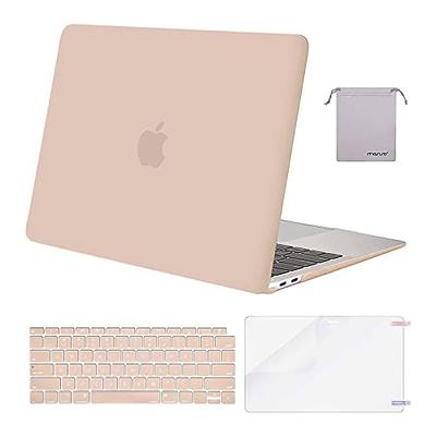 Case for MacBook Air 13 inch, GVTECH Crystal Clear Case 2020 2019 2018 A2337 M1 A2179 A1932, Plastic Hard Shell & Keyboard Cover & Screen Protector