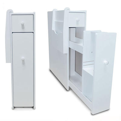 Toilet Paper Holder Stand, Storage Cabinet Beside Toilet for Small Space  Bathroom with Toilet Roll Holder, White B09VLD3F3P - The Home Depot