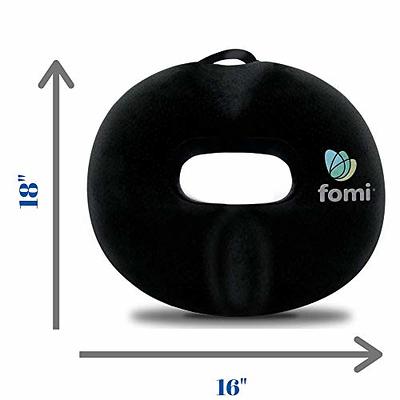 Extra Thick Coccyx Orthopedic Memory Foam Seat Cushion by FOMI Care Black Large  Cushion For Car or Truck Seat, Office Chair, Wheelchair Back Pain Relief 